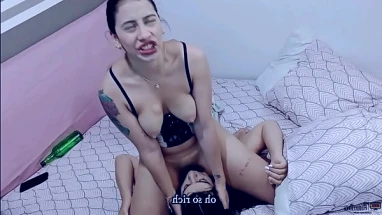 Horny lesbians licking and squirting on each other