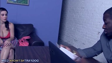 Noelle Easton tries a big cocked black guy