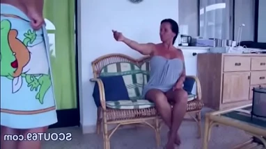 Mom fucks her stepson on vacation after shower