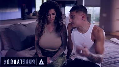 PURE TABOO Tattooed MILF Arabelle Raphael Finds Solace In Defiant Stepson's Big Dick After Divorce