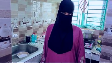 Cheating husband fuck Hijab house maid when no one at home bangla